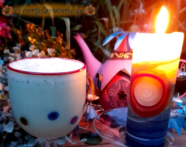 Gurkenwasser mit Sonnenwendkerze
